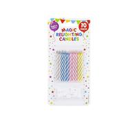 PMS Relighting Birthday Cake Candles with Holders Assorted Colours