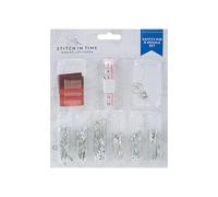 PMS Safety Pin & Needle Set-Ideal for Clothing, Crafts, & More-Pack of 1, Silver, 12 cm