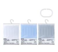 PMS SATIN SHOWER CURTAIN 180CM X 180CM 3 ASSORTED, 839255