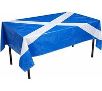 PMS Scotland Plastic Table Cover 180cm x 120cm, Disposable Lightweight Scottish Flag Party Table Decoration for World Cup 2026, St Andrews Day, Burns Night