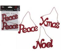 PMS Set Of 2 Die Cut Christmas Hanging Decorations