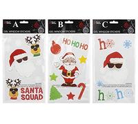 PMS Set of 3 Santa Window Gel Stickers