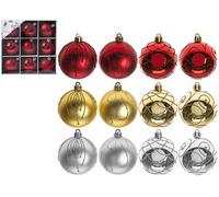 PMS Set Of 9 6Cm Luxury Christmas Baubles Decoration In Gift Box