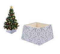 PMS Silver Sequin Christmas Tree Skirt Folding Square Sparkling Tree Skirt 40 X 25Cm