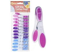 PMS Soft Grip & 7 Coil Plastic Cloth Pegs (Soft Grip 12 Pieces)
