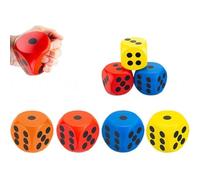 PMS Squishy Dice Stress Relief Toy - 5.5cm (1 Count) - Assorted Colors - Durable PU Material - Ideal Stress Reliever & Fidget Accessory