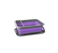 PMS SUMMIT POP DISH DRAINER WITH NON SLIP DRIP TRAY PURP/GRE