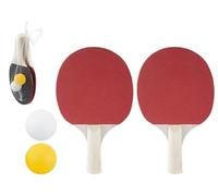 PMS Table Tennis Set - 2 x Paddles and 2 x Balls, Multicolour