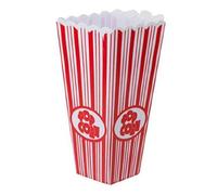 PMS TAPERED SQUARE PLASTIC POPCORN CONTAINER W/RED PRINT - Pack of 4