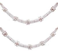 Twin Pack Rose Gold Foil Garland Christmas Decoration - Square Shaped Pattern