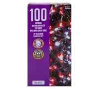 PMS VFM - 100 Led Battery Powered Outside Christmas Lights - 8 Function Multicoloured String Lights with 6 Hour Timer, Suitable for Indoor & Outdoor (3Xaa Required)