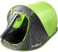 PMS VFM - 2 Man Pop Up Tent, Camping, Easy to Put Up, With Mesh Door for Ventilation, Waterproof, Rainproof, Tents, Survival Equipment, Festival Accessories, Size: 220cm x 120cm x 95cm