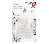 PMS VFM - External Light Hooks, Outdoor Decoration Hooks, Hanging Clips for Fairy Lights, DIY, Christmas, No Damage to Guttering, Secure, Perfect for Outside