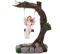 PMS VFM - Fairy Garden Ornament, Fairies On A Swing, Outdoor Garden Accessory, Home Accessories, Gift for Birthday and Christmas