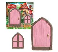 PMS VFM - Fairy Sized Pink Door & Window - Magical Highly Detailed Indoor & Outdoor Miniature Set - Create An Enchanted Gnome Garden Or Christmas Elf Scene