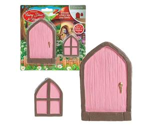 PMS VFM - Fairy Sized Pink Door & Window - Magical Highly Detailed Indoor & Outdoor Miniature Set - Create An Enchanted Gnome Garden Or Christmas Elf Scene
