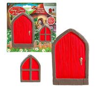 PMS VFM - Fairy Sized Red Door & Window - Magical Highly Detailed Indoor & Outdoor Miniature Set - Create An Enchanted Gnome Garden Or Christmas Elf Scene