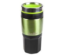 PMS VFM - Green 400Ml Travel Mug Insulated Metallic Cup - Outdoor Leisure, Lidded, Durable, Camping, Holiday, Outdoor Living, Dining Alfresco, Fishing