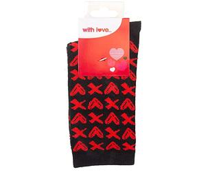PMS VFM - Heart & Kisses Couples Socks Sizes 9-11
