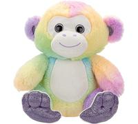 PMS VFM - Luxury Rainbow Monkey Plush 25cm - Colourful Wild Animal Cuddly Toy for Children With Super Soft Fluffy Fur Sparkly Eyes, Feet & Ears - Cuddle Crew