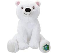 PMS VFM - Polar Bear Soft Toy 28cm Eco Friendly Toy - Super Soft Cuddly White Arctic Animal Fluffy Plush With Embroidered Details 100% Recycled Material - Your Planet