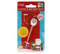 PMS VFM - Santa's Secret Magic Key 10cm Gold Effect - Special Father Christmas Keyring for Houses Without A Chimney - A Great Surprise for Kids At Xmas