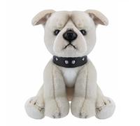 PMS VFM - Staffordshire Soft Toy Beige Staffy, Staffordshire Bull Terrier Dog 30cm Soft Toy - Super Fluffy Luxury Lifelike Stuffed Animal Teddy - Natural World Collection
