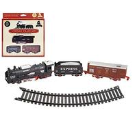 PMS Vintage Train & Track Set 13 Pieces Classic Retro Electric Toy Train With Tracks | Battery Operated