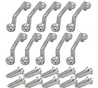 Pmsanzay 10 Pack Stainless Steel 316 Bimini Pad Eye Bimini Footman's Loop Heavy Duty for Jeep Corvette,Buggy,Kayak Tie Downs with Hardware - No Rust