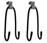 Pmsanzay 2 Pack Over The Door Hooks Hanger Hooks with Rubber Prevent Scratches Heavy Duty Organizer for Living Room, Bathroom, Bedroom, Kitchen Hanging Clothes, Towels, Hats, Coats, Bags, Wreath