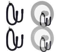 Pmsanzay 2 Pack Pot Lid Organizer Rack, Black Pot Lids Holder for Cabinet Door/Wall, No Drilling Adhesive Wall/Door Mounted Rustproof Pot and Pan Cover for Kitchen Storage, Pot lid no falls off.