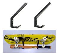 Pmsanzay 2 Pack Skateboard Wall Rack Skateboard Wall Mount Storage Organizer Hanger, organize your helmets, Headphone, bags, baseball bat,etc - Hardware Included - Easy to Install - No Board