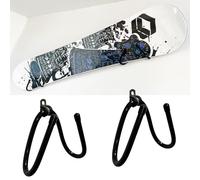 Pmsanzay 2 Pack Universal Ski and Snowboard Wall Storage Rack, Horizontal Wall Rack Hanger, Ski Holders Snowboard Gear Organizer Snowboard Display Stand for Room, Garage