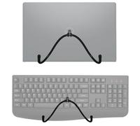 Pmsanzay 2 Pack Wall Mount Laptop Holder, Laptop Organizer Rack Storage Shelf, Screw-in Universal Adjustable Hooks for Macbooks, Surface, Keyboards, Mouse, Switch, Routers, Modems,Tablets & More