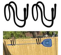 Pmsanzay 2 Pcs Adjustable Fence Hooks for Pool Equipment- Heavy Duty Poolside Pool Hanger for Pool Poles, Hose, Pool Skimmer,Pool Beach Towels, Pool Brush - No Installation Tools Required