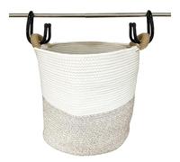 Pmsanzay 2Pack Storage Basket Closet Hanger Hooks, Cotton Rope Basket Organizer Hooks for Closet, Large Closet Hooks for Hanging Purses,Handbags,Belts,Hat,Backpack,Jeans - No Storage Basket