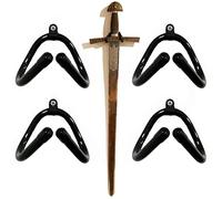 pmsanzay 4 Pack Mini Adjustable Sword Wall Mount Hook Display Hanger Rack - Strong & Flexible so they fit every different shape and size.for Sword,Dagger,Axe,broadsword,Keyblade, etc- No Sword