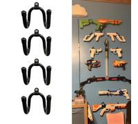 Pmsanzay 4 Pack Universal Game Controller Organizer - Wall Rack, Wall Mount, Wall Clip, Wall Hanger, Wall Holder Stand for Nintendo Wii Remote Controller Accessories