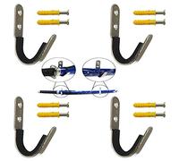 Pmsanzay 4 Piece Wall Display Sword Rack Sword Holder Sword Stand Sword Bracket Hanger Hanging Hooks for Wall mounting - Holds Two Swords - Metal Hook with Felt Strips