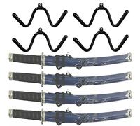 pmsanzay 4Pack Mini Wall-Mounted Sword Stand Display Rack,Sword Holder,Sword Hook,Sword Hanger Bracket - Sturdy yet flexible enough to fit blades of any size and style - No Sword