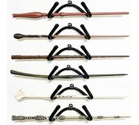Pmsanzay 6 Pack Universal Mini Adjustable Wall-Mounted Wizard Wand Display Stand Shelf Wood Magic Wand Holder - Strong & Flexible so they fit every different shape and size.- No wand