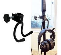 Pmsanzay Clamp-On Headphone Headset Tambourine Holder Cowbell Hanger Clip Microphone Stand, Flexible Adjustable Hooks for Studio Microphone/Musical Stand