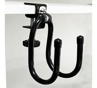 Pmsanzay Desk Mount Bag Holder Hook Under Counter Clamp-On Backpack Hanger Heavy Duty Purse Hook Table Handbag Hanger Portable Various Heavy Items Desk Hook - Reduce Desk Clutter