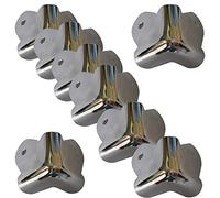 Pmsanzay Durable Chrome Metal Universal Corner Speaker Cabinet Box Leg Amp Guitar Amp Stage Protectors, Set of 8 (rewthwa-731)