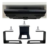 Pmsanzay Laptop Holder Under Desk Laptop Organizer Rack W/Screws, for Laptops, Keyboard, Routers, Modems, Cable Box, Network Switch & More, Devices up to 1.8 inches Thick, Black, Stainless Steel