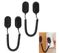 PMTFUMY 2-Pack Magnetic Remote Control Holder, Retractable Tether with Adhesive Mount (for TV/AC/Fan Remotes)