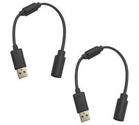 PMTFUMY 2-Pack Premium Breakaway USB Cables for Xbox One/Series X|S, Xbox 360 & PC - Essential Replacement for Thrustmaster, Logitech G920 & More Steering Wheels Black