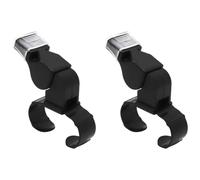 PMTFUMY 2 PCS Handheld Referee Whistles ,Plastic Sports Whistles, Loud & Crisp Sound , Finger Grip Design , Reusable Plastic for Sports, Training, and Camping