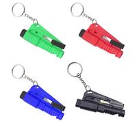 PMTFUMY 4 Pcs Car Window Breaker Keychain,car window breaker, window breaker and seat belt cutter,3-in-1 Glass Breaker, Seatbelt Cutter & Survival Whistle, Tool for All Cars