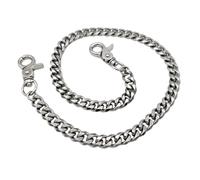 PMTFUMY Heavy Duty Metal Waist Chain,key chains for men,Punk Silver Wallet Chain, Keychain with Round Clasp, Hip Hop Goth Keyring for Pants, Jeans & Accessories